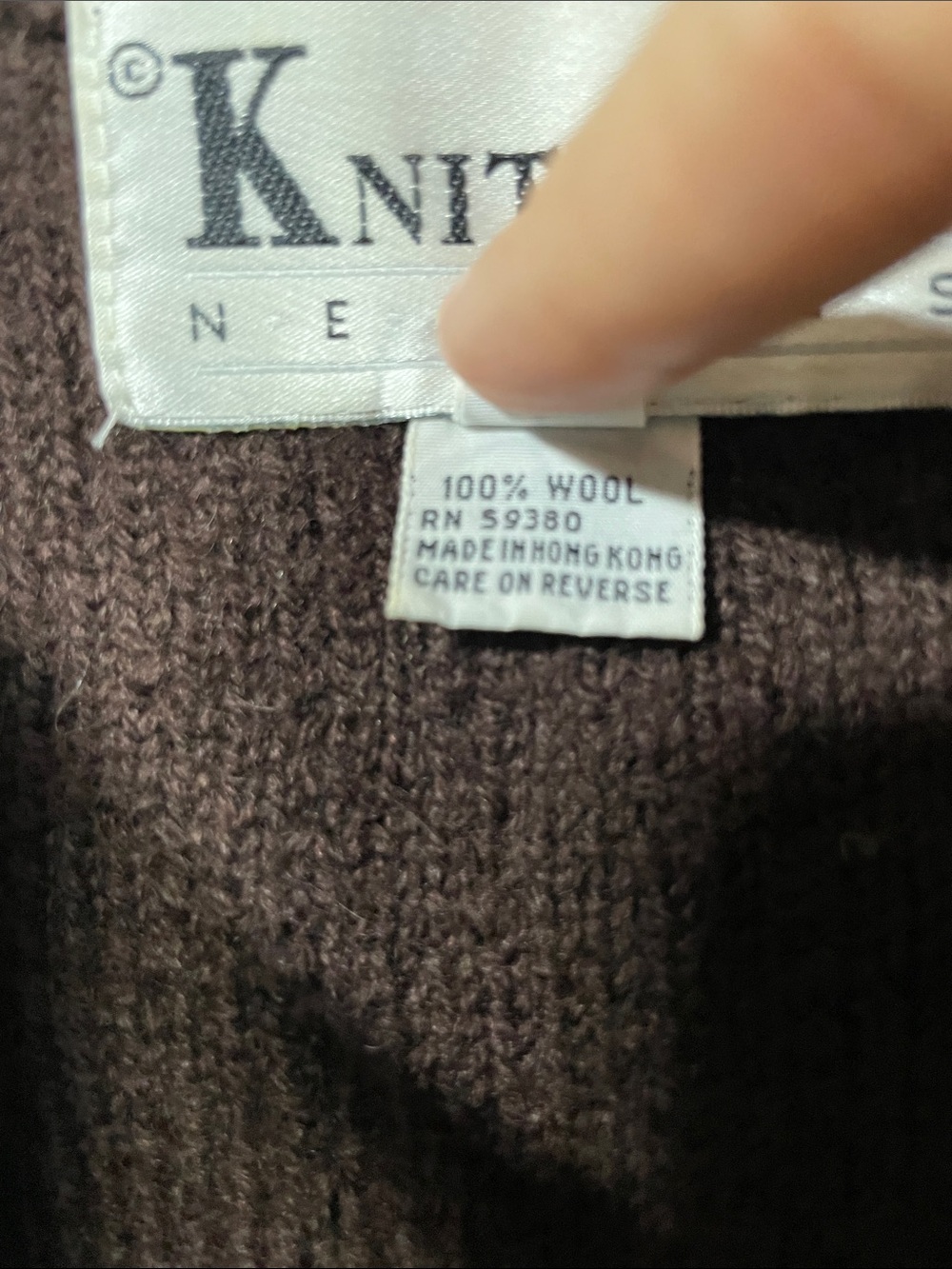 Vintage Brown Ribbed Button-Front Knit Vest - Picture 3 of 4